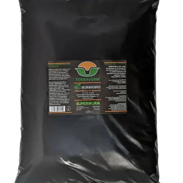 BIO Wurmhumus - 100% natürlich, biologisch, organisch, chemiefrei - 10 Liter