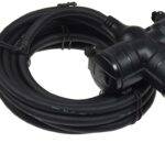 Gartensteckdose für Außen, 3-fach IP44, 5m Zuleitung