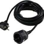 Schutzkontakt-Verlängerung, 5m, schwarz H05VV-F3G 1,5mm² 16A/250V