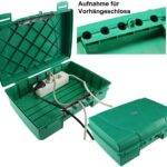 Wetterfeste Garten-Kabelbox, IP55 verschließbar, 35x24x12cm, grün